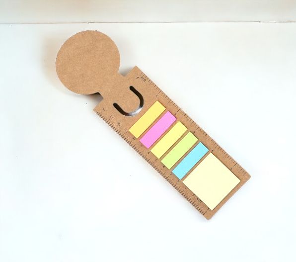 Набор цветных бумажных стикеров Budma / Комплект разноцветных стикеров на подложке-линейке